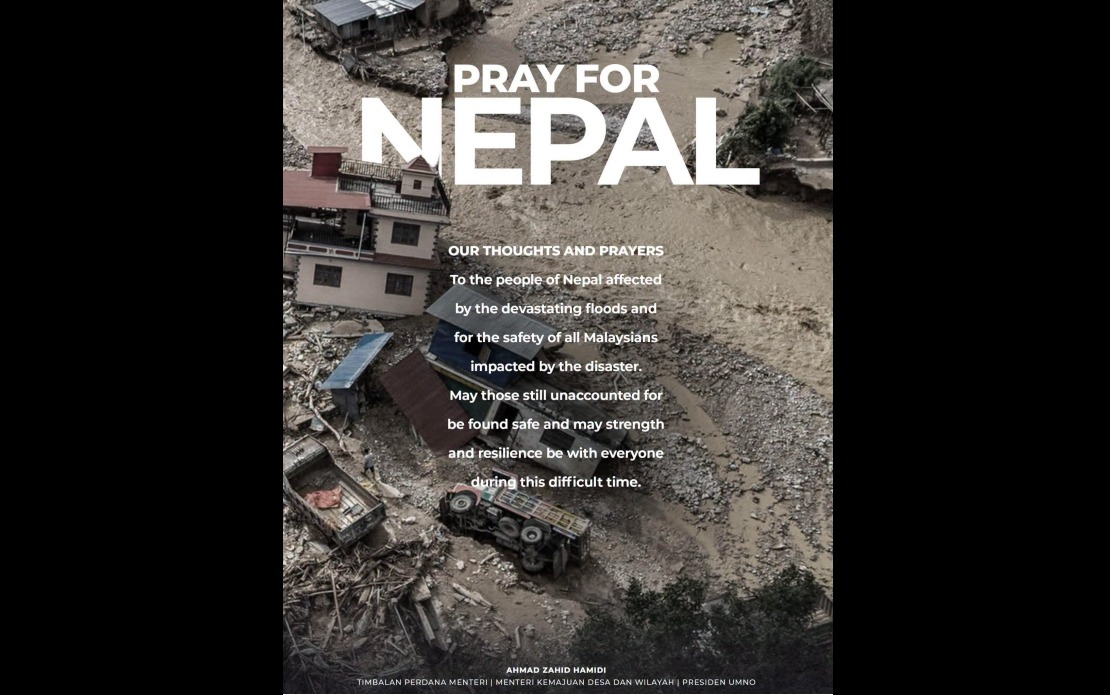 Ahmad Zahid Expresses Deep Concern for Malaysians Caught in Nepal's Catastrophic Floods