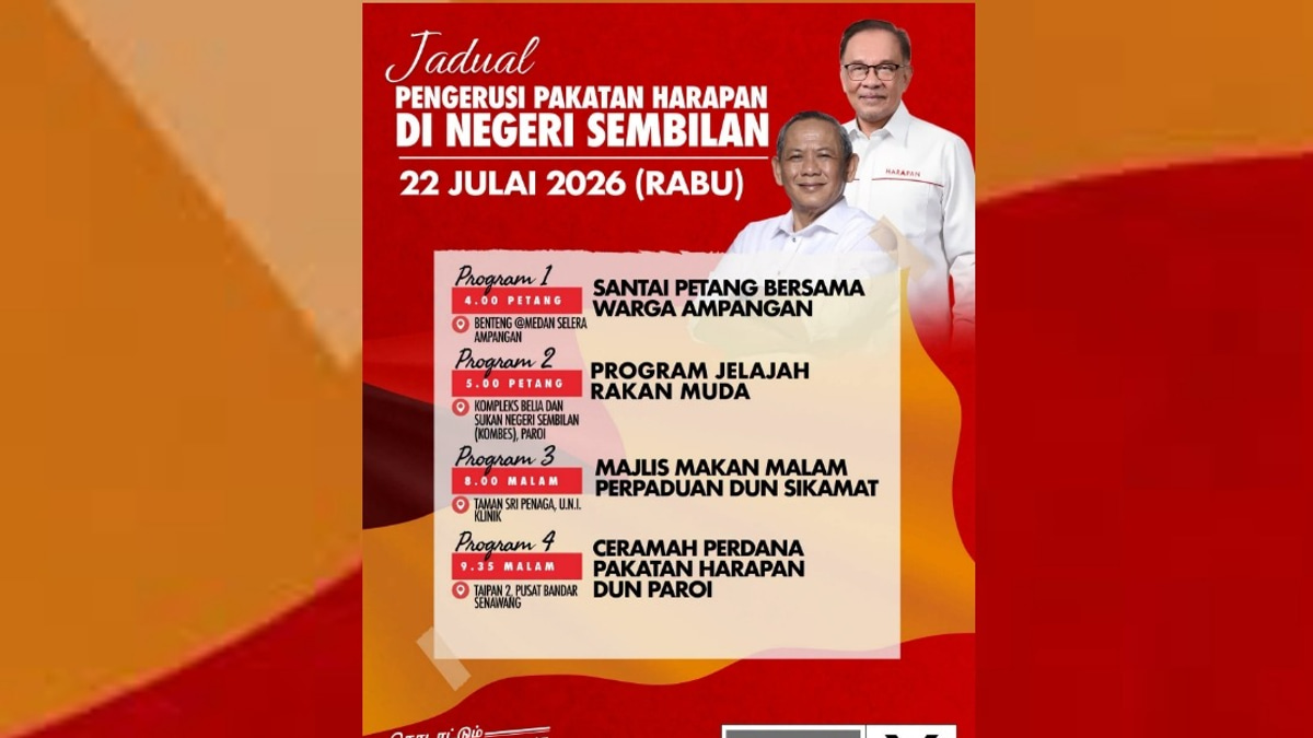 Anwar Ibrahim Launches Negeri Sembilan Campaign Push With Multi-Location Rally