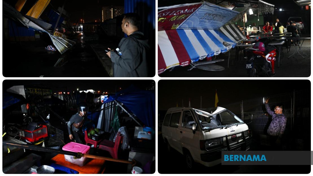 Severe Storm Devastates Kuching Night Market, Forcing Mass Closure and Trader Losses