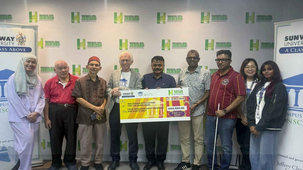 Sunway University Raises RM4,880 for Malaysian Association for the Blind Through Campus Campaign