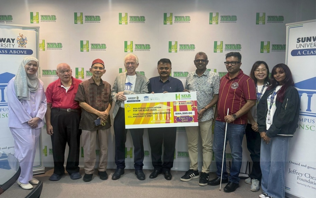 Sunway University Raises RM4,880 for Malaysian Association for the Blind Through Campus Campaign