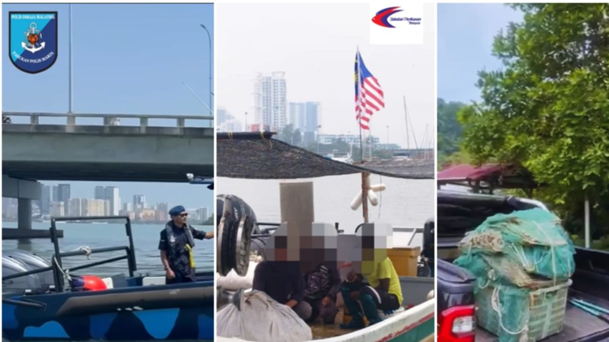 Penang enforcement nets three arrests and RM75,360 haul of illegal fishing equipment
