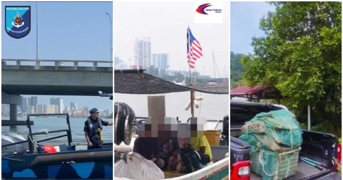 Penang enforcement nets three arrests and RM75,360 haul of illegal fishing equipment