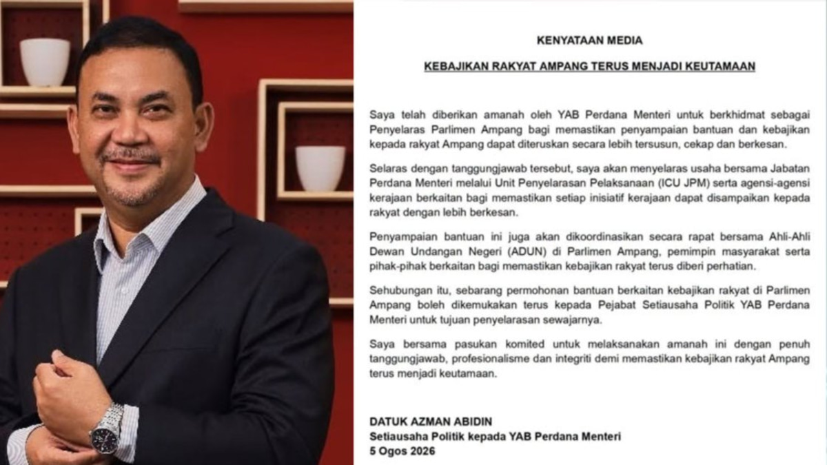 Anwar's Political Secretary Appointed Ampang Coordinator Amid PKR MP's Fund Access Suspension