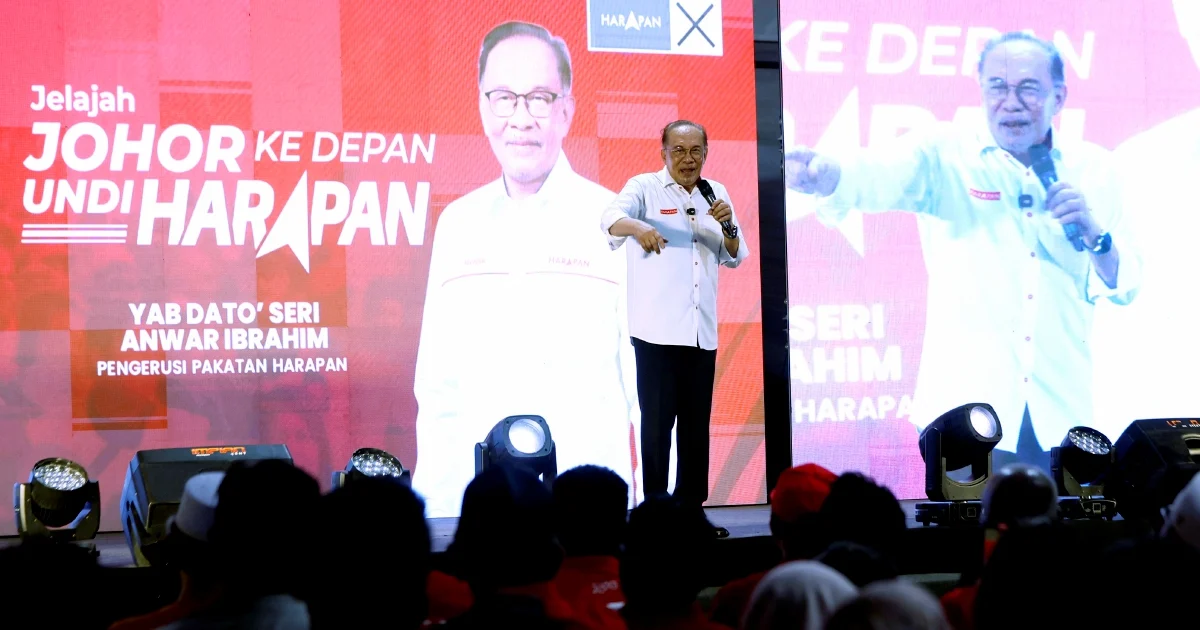 Anwar Accuses BN of Dissolving Johor Assembly to Reclaim Political Dominance