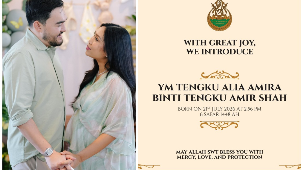 Raja Muda of Selangor, Wife Welcome First Child, Princess Tengku Alia Amira