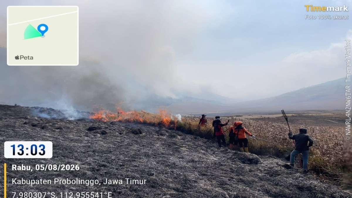 Indonesian Authorities Deploy Helicopters As Mount Bromo Wildfire Expands Across 60 Hectares
