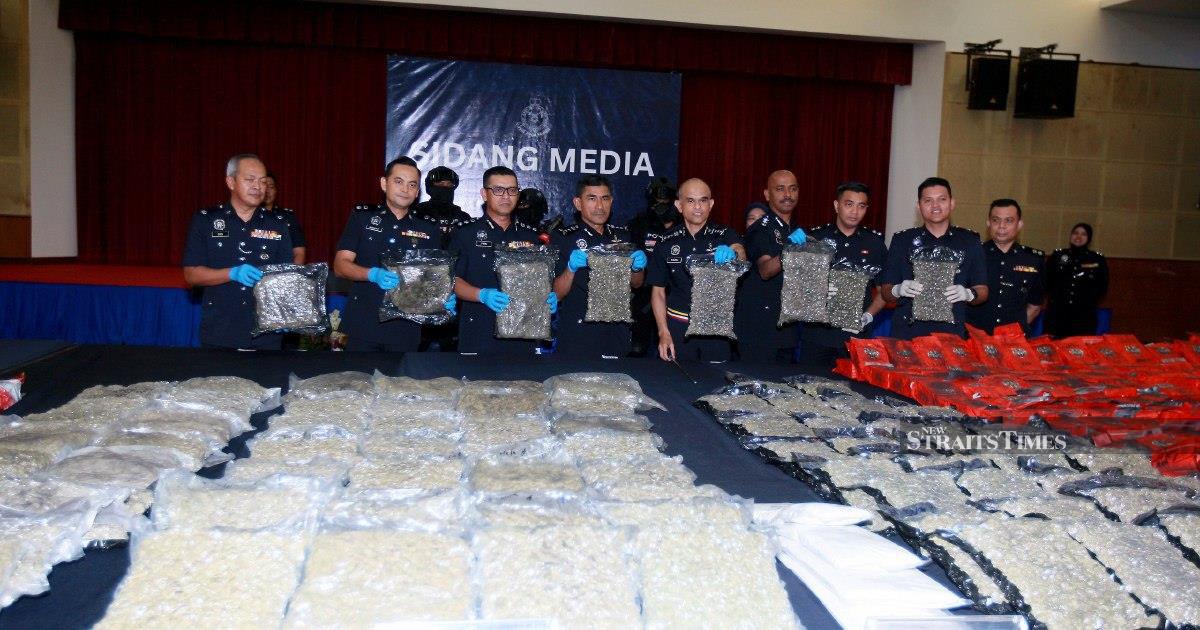 Police bust major drug ring: 600kg narcotics haul nets RM37.5 million in Selangor raids