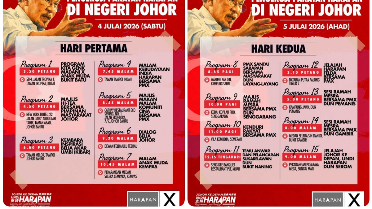 Anwar Intensifies Johor Campaign With Packed Itinerary Ahead of July 11 Election