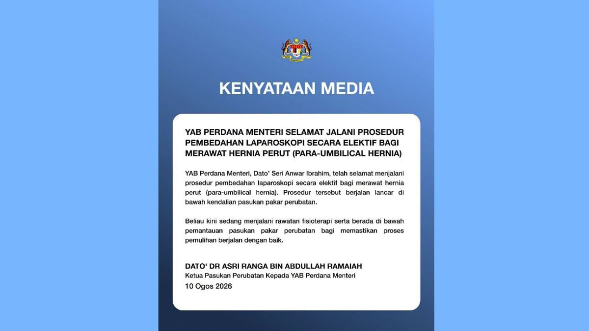 PM Anwar Successfully Treated for Abdominal Hernia