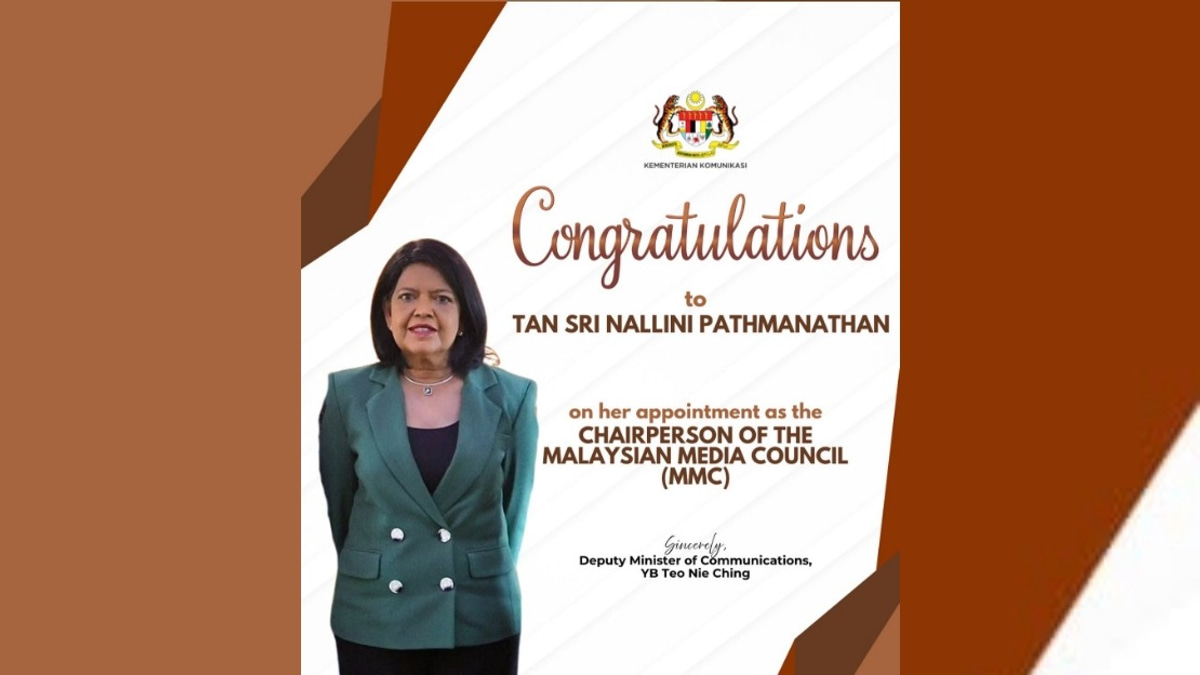 Teo Backs Nallini as MMC Chief, Citing Her Strong Press Freedom Legacy