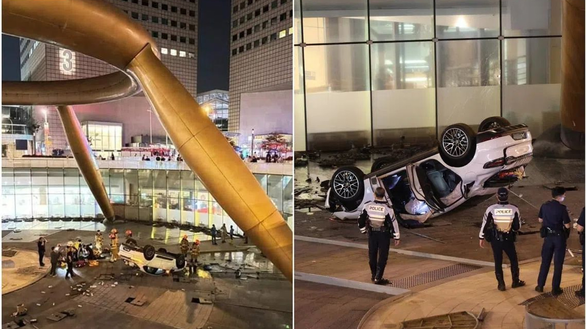 Drink-driving motorist jailed for plunging car into Singapore's iconic Suntec fountain