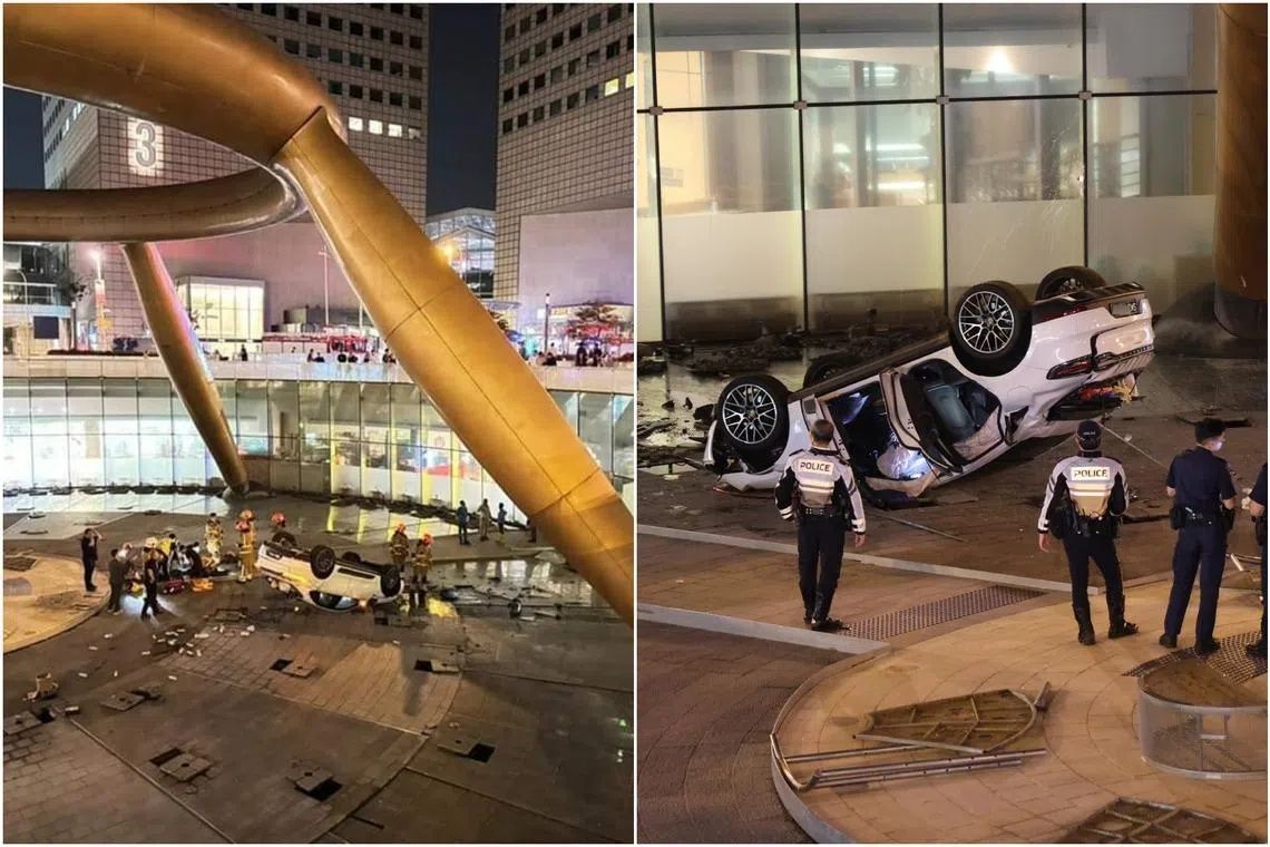 Drink-driving motorist jailed for plunging car into Singapore's iconic Suntec fountain