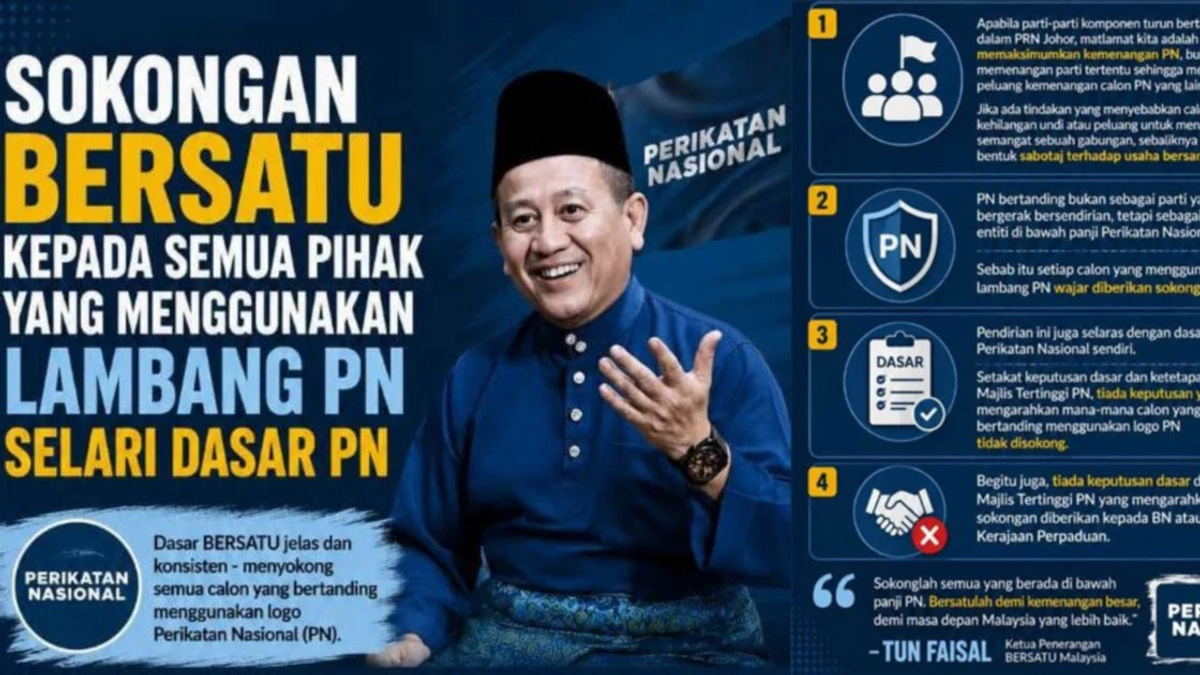 Bersatu Accuses Rebel Members of Sabotaging Perikatan's Johor Election Campaign