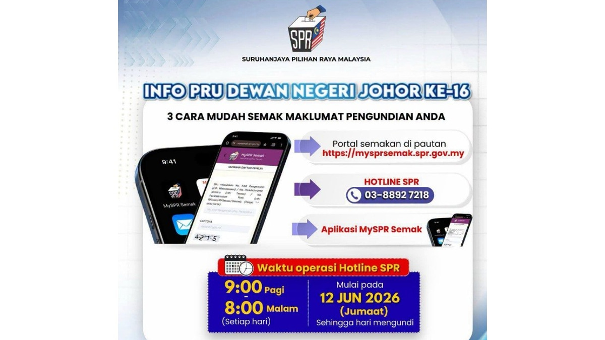 EC Urges Johor Voters to Verify Polling Details Before Saturday Election