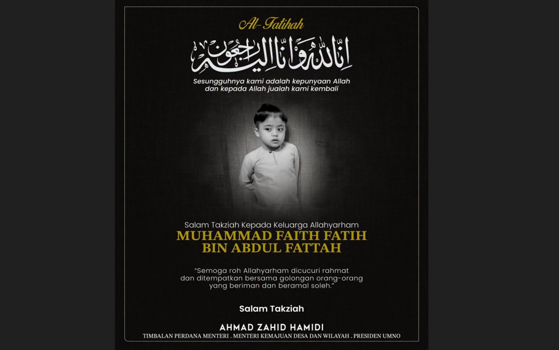 DPM Zahid Extends Condolences Over Death of Six-Year-Old Child with Autism