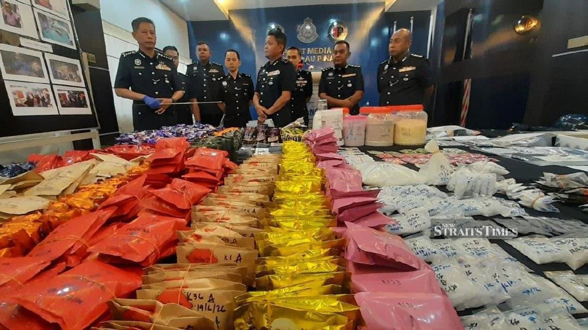 Penang Authorities Bust Major Drug Ring: Couple Arrested, RM9.7 Million Haul Seized from Butterworth Condo