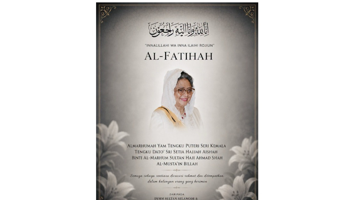 Selangor Royalty Offers Condolences Over Pahang Sultan's Sister's Passing
