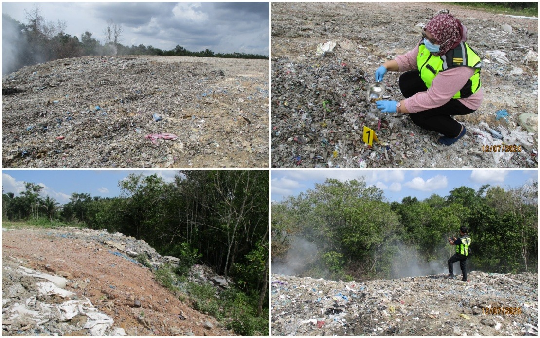 Kedah Environmental Authorities Uncover Illegal Waste Dump and Open Burning Operation in Bukit Banyan