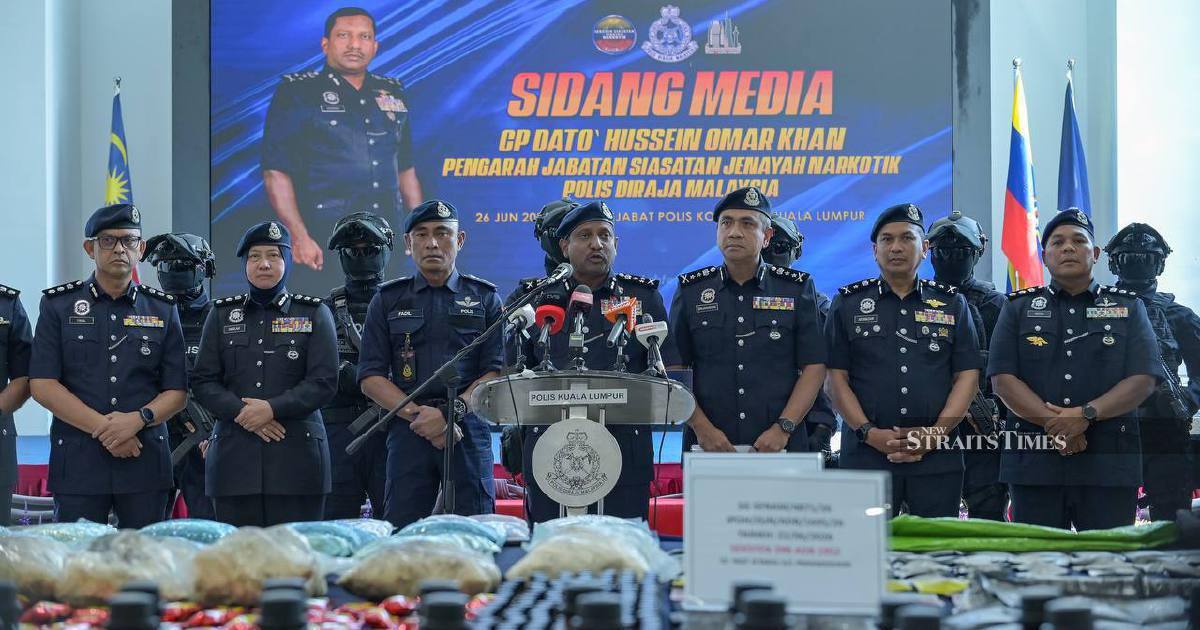 Police thwart major drug trafficking attempt with RM135.63 million seizure in Cheras