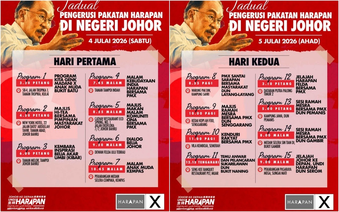 Anwar Launches Intensive Campaign Blitz Across Johor Ahead of State Election
