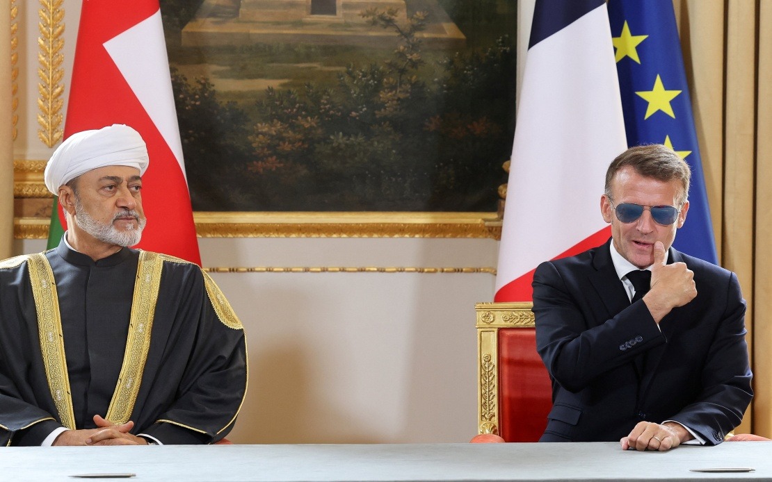 Macron's Sunglasses Return: French Leader Wears Aviators to Meet Omani Sultan