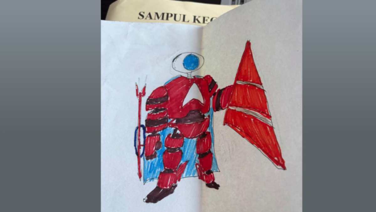 Anwar Treasures Drawing from Special Needs Child at Negri Sembilan Temu Anwar Meet