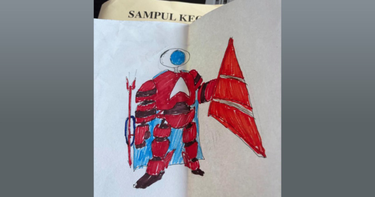 Anwar Treasures Drawing from Special Needs Child at Negri Sembilan Temu Anwar Meet