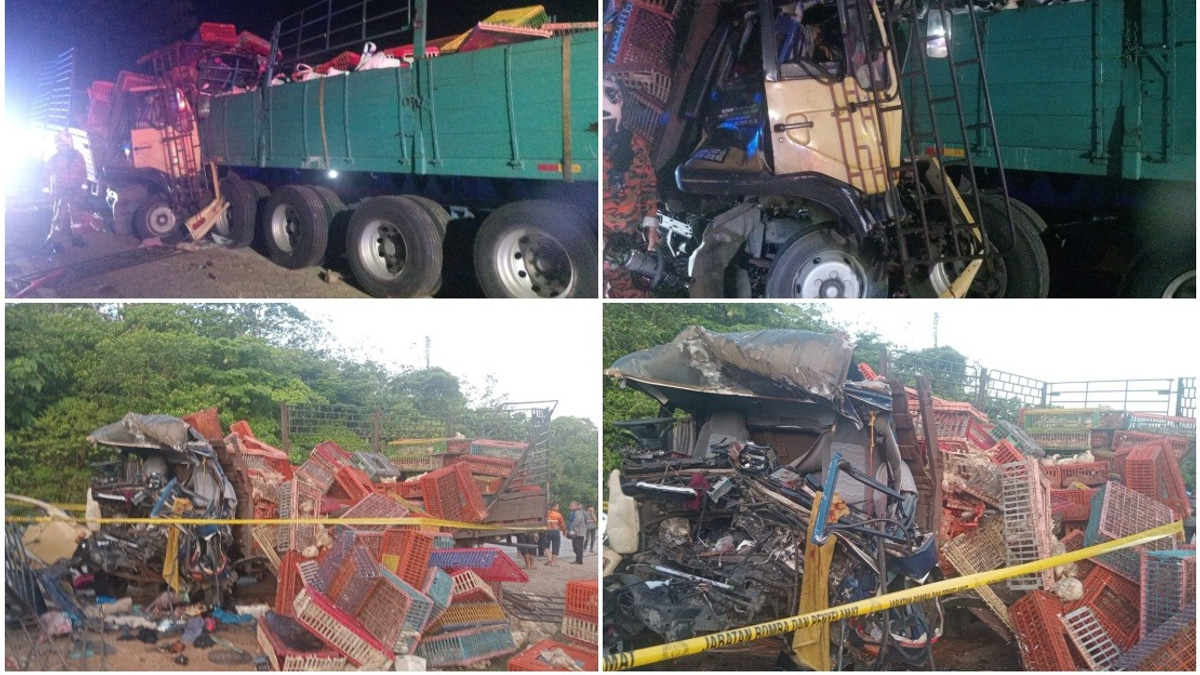 Three Killed as Chicken Lorry Collides with Trailer on East-West Highway in Tanah Merah