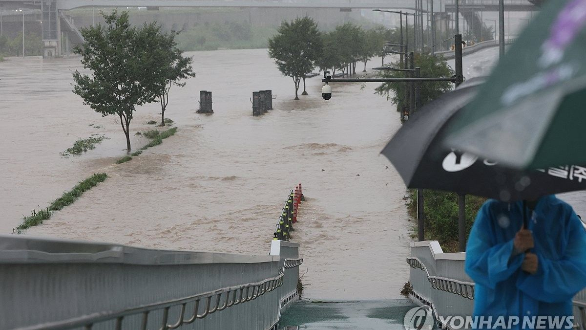 Seoul battered by overnight downpour as 10 national parks shut and hundreds of homes flood