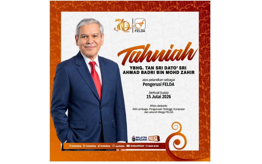 Tan Sri Ahmad Badri Appointed FELDA Chairman in Strategic Leadership Move