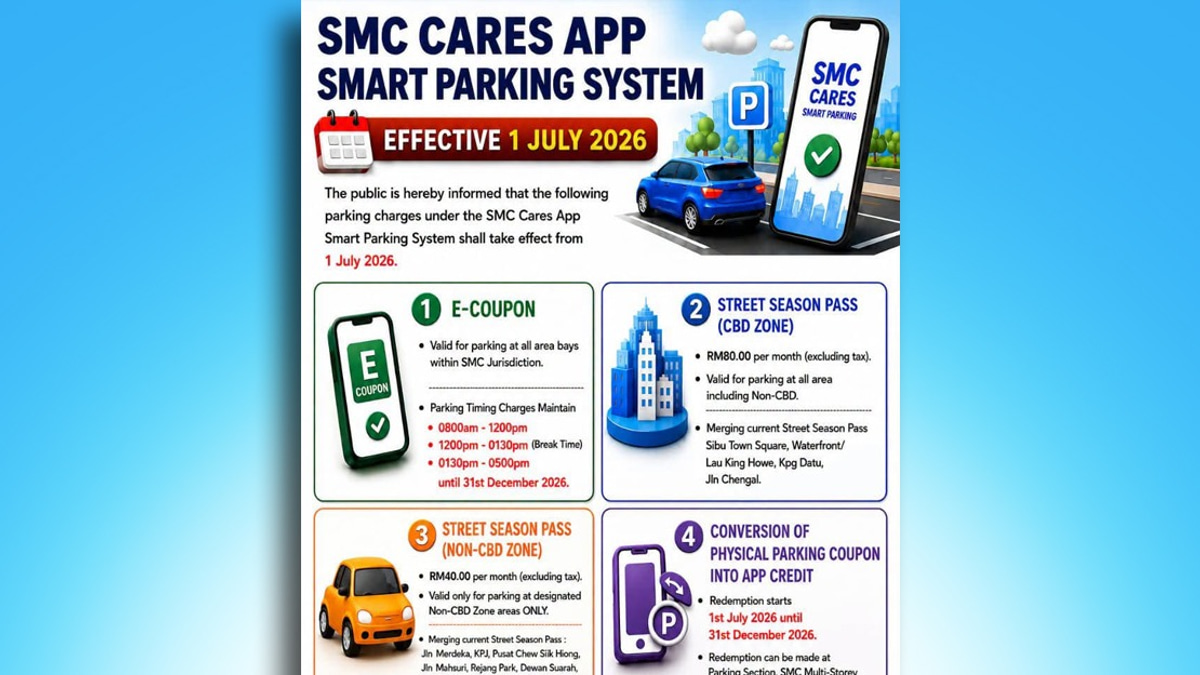 Sibu Council Introduces Grace Period and Senior Citizen Perks for Smart Parking System