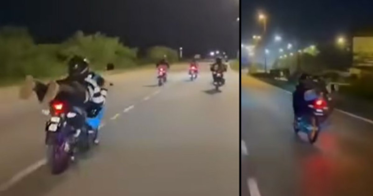 Three teenage girls arrested for dangerous 'Superman' motorcycle stunts on Kuantan bypass