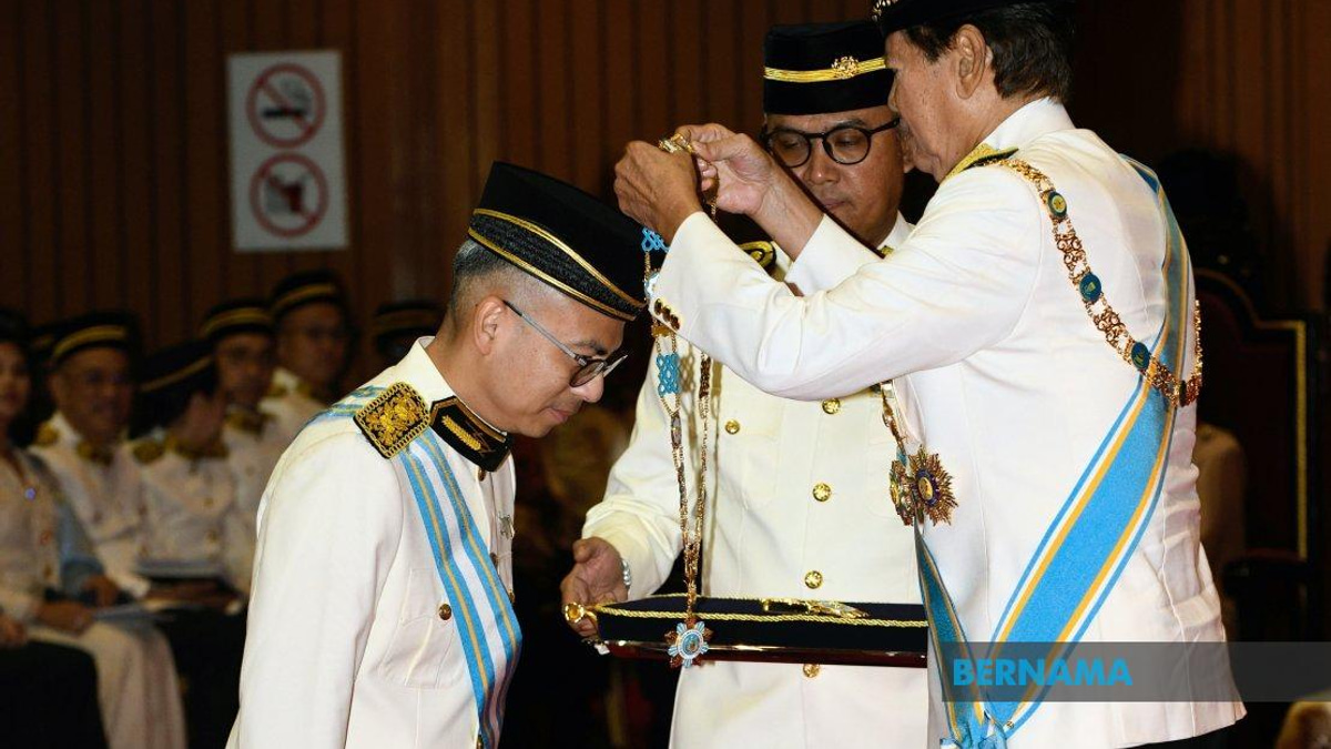 Communications Minister Fahmi Fadzil Receives Datuk Seri Honour in Penang Investiture Ceremony