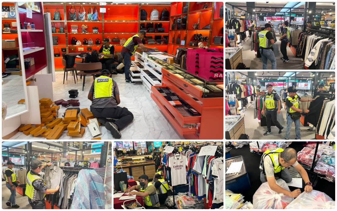KPDN Seizes RM600,000 in Counterfeit Goods Across Johor Bahru Outlets