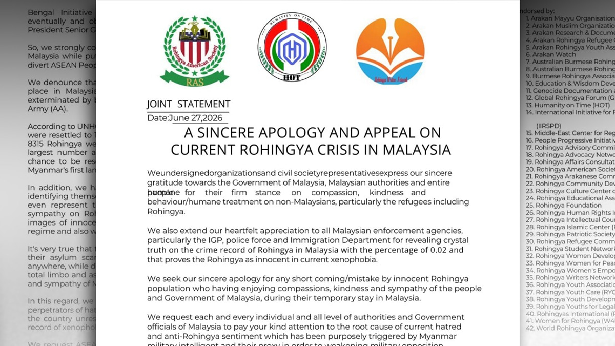 MAHAR Accepts Rohingya NGOs' Apology, Calls for Deeper Community Integration