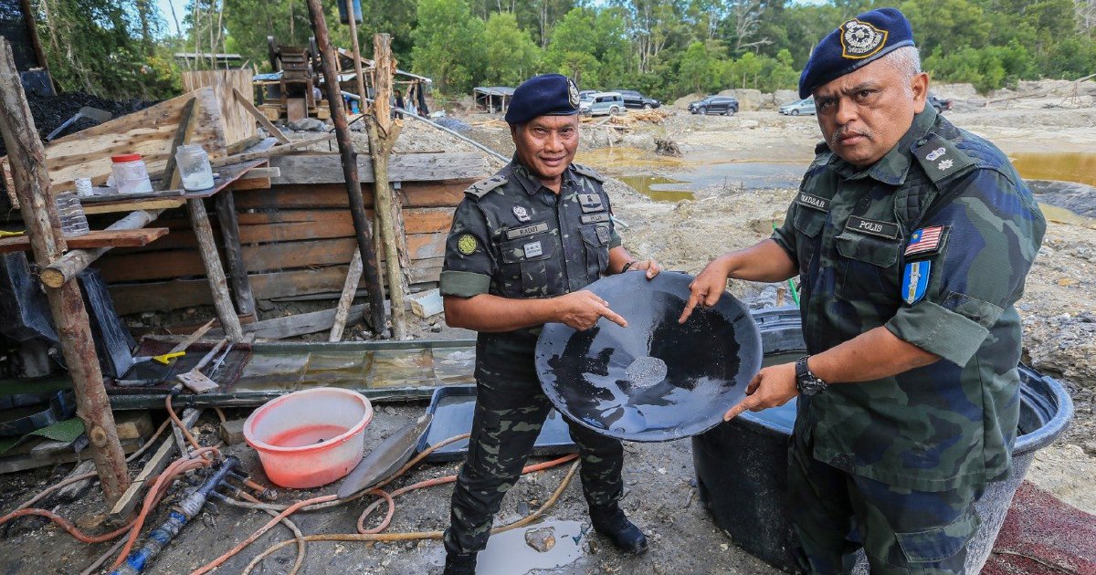 Major illegal gold mining operation in Terengganu generating RM13,000 daily shut down by police