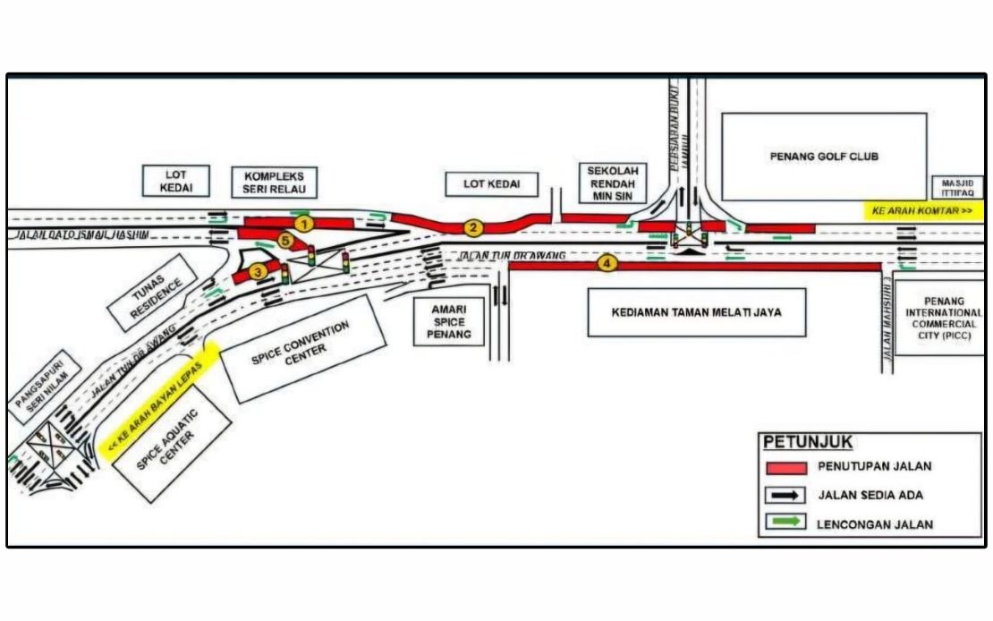 Penang's Mutiara Line LRT Project Triggers Two-Month Road Closures in George Town