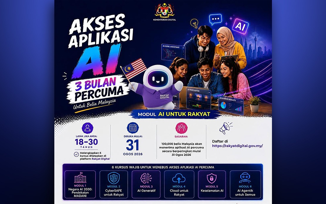 Government Launches Free AI Skills Programme Targeting 100,000 Young Malaysians