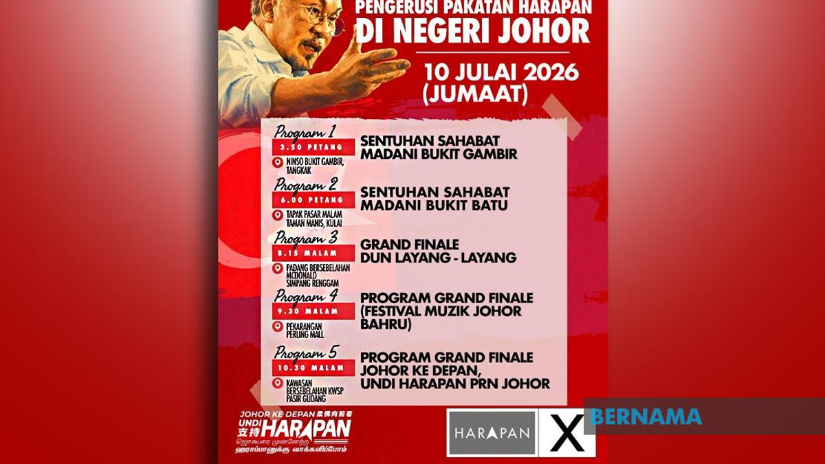 Anwar Launches Final Johor Election Campaign Blitz Across Five Constituencies