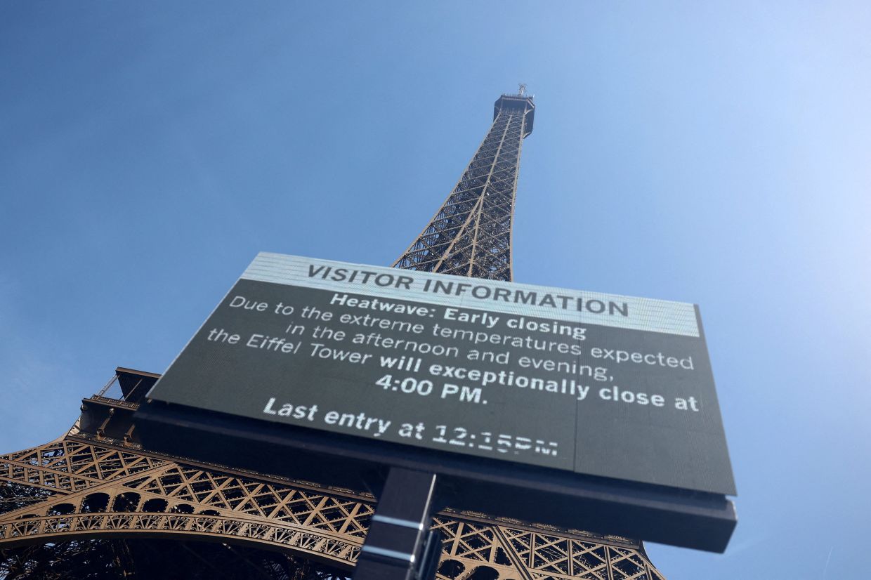Paris heatwave forces closures of iconic landmarks, dampening tourist experience