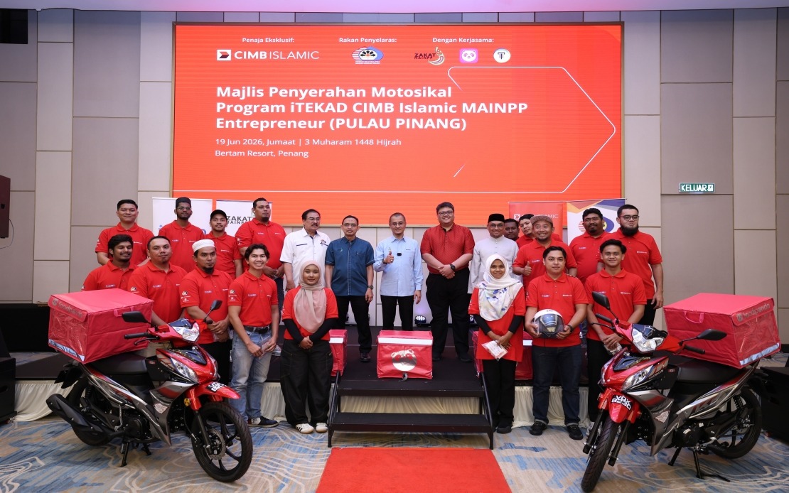 Twenty entrepreneurs receive motorcycles under CIMB Islamic-MAINPP scheme in Penang