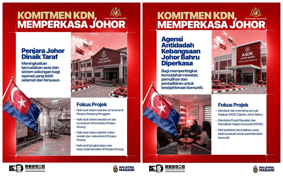 Home Ministry Launches Infrastructure Drive to Fortify Johor's Security and Public Services
