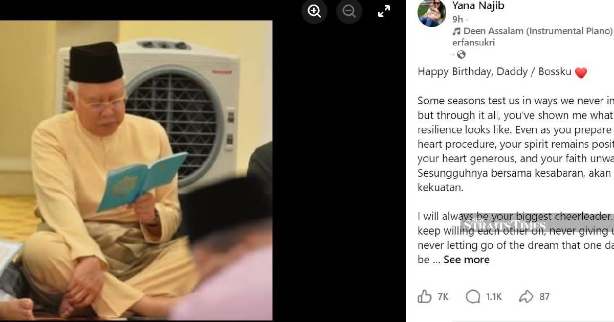 Najib Receives Warm Birthday Wishes as Family Shares Hope Amid Health Procedure