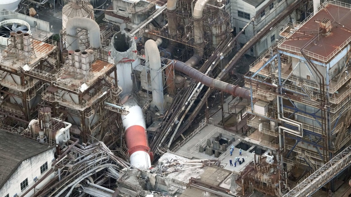 Two in Cardiac Arrest, Nine Missing After Smokestack Collapse at Kumamoto Paper Plant