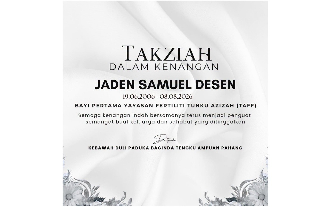 Tengku Ampuan Pahang Mourns Death of First TAFF IVF Baby