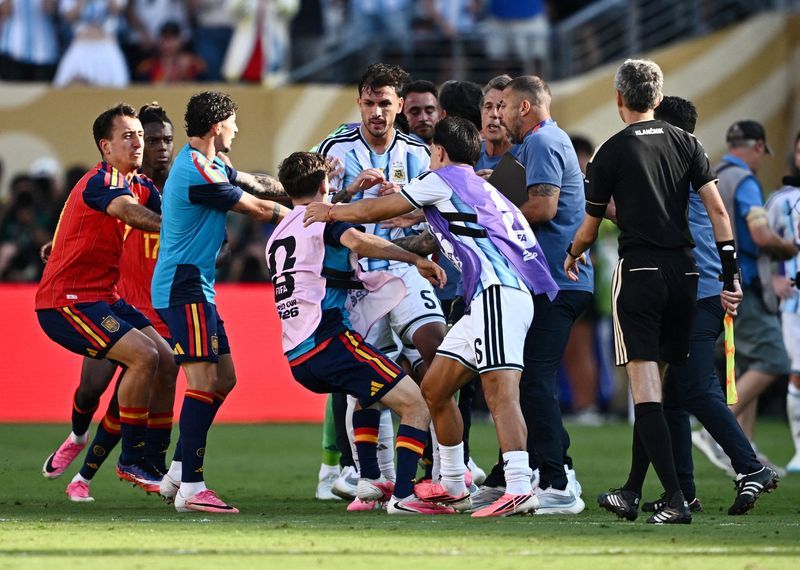 FIFA to probe violent scenes after Spain's World Cup final win over Argentina