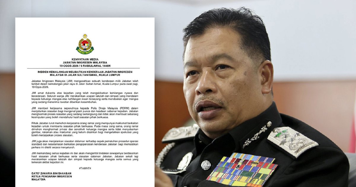 Immigration Department launches internal probe after fatal Jalan Sultan Ismail accident