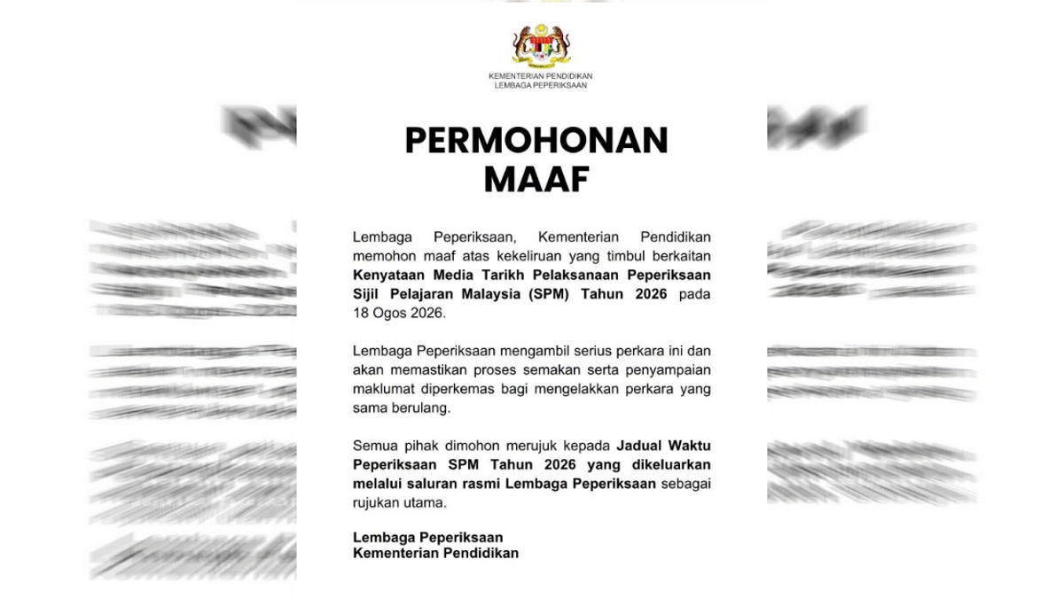 Education Ministry's Examination Board Apologises Over Conflicting SPM 2026 Schedule Announcement