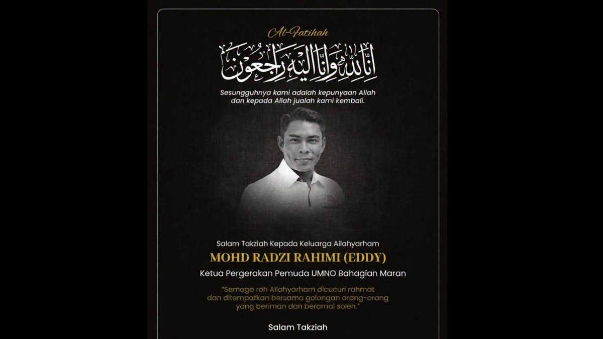Ahmad Zahid Mourns Loss of Maran UMNO Youth Chief in Fatal Accident